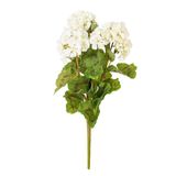 Bush De Gerânio Sintético Branco Artificial Vickerman 18 45 Cm, Pacote Com 4
