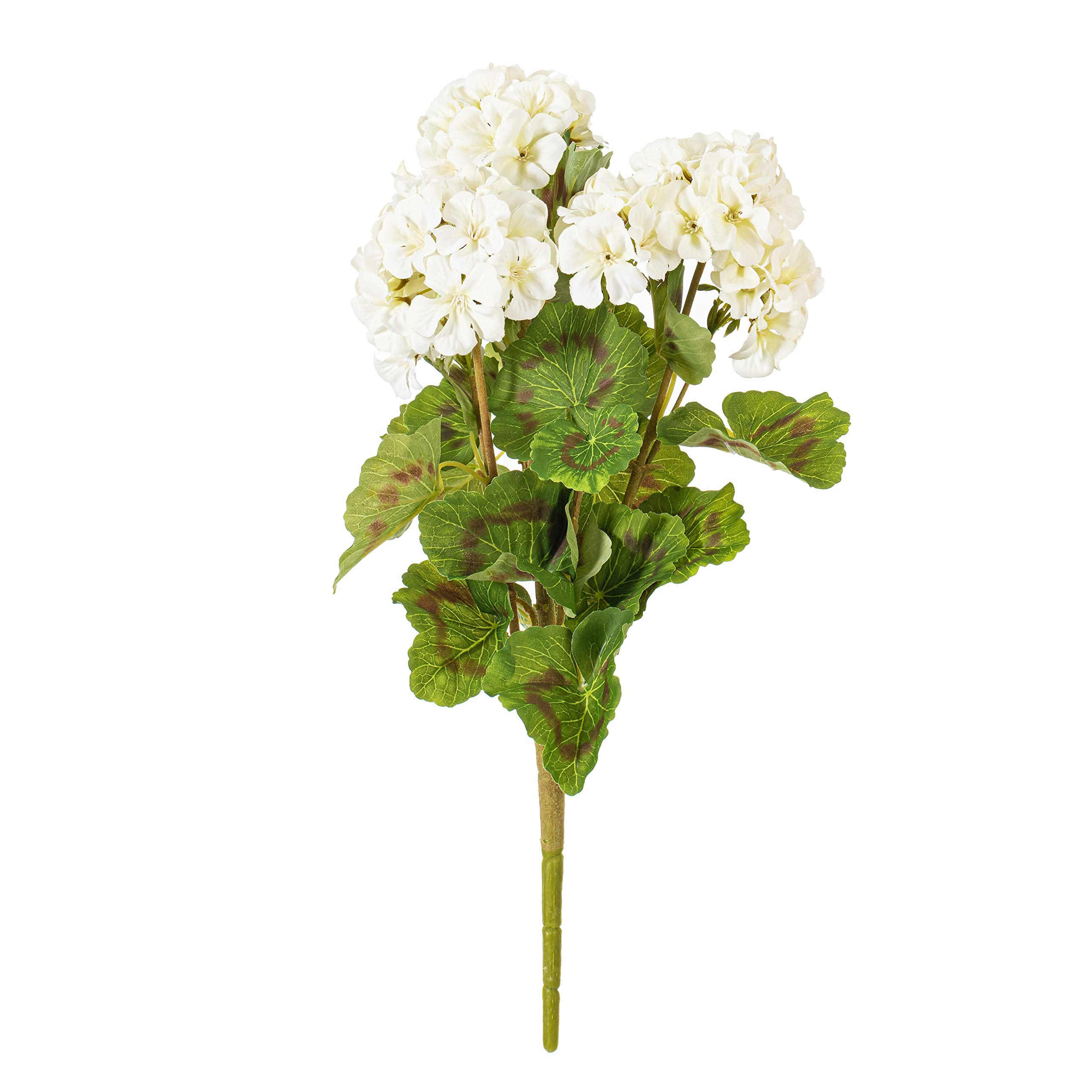 Bush De Gerânio Sintético Branco Artificial Vickerman 18 45 Cm, Pacote Com 4