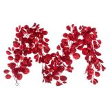 Glitter Artificial Dogwood Glitter Garland Vickerman 180 Cm Vermelho