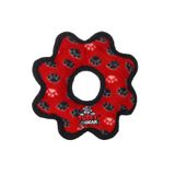 Brinquedo Macio Para Cães Tuffy Ultimate Gear Ring-squeakers Junior Red Paw