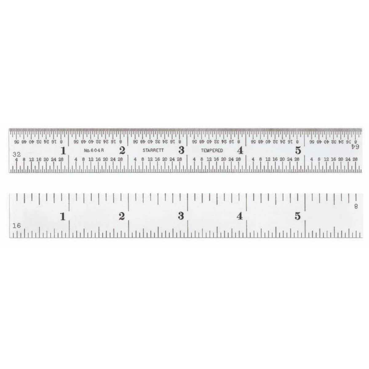Rule De Aço Starrett C604r-6 De 6 Cm Com Acabamento Cromado Acetinado