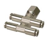 T-fitting Viair 1/4 Npt (f) 1/4 A 1/4 Swivel (2 Unidades) Aprovado Pelo Dot
