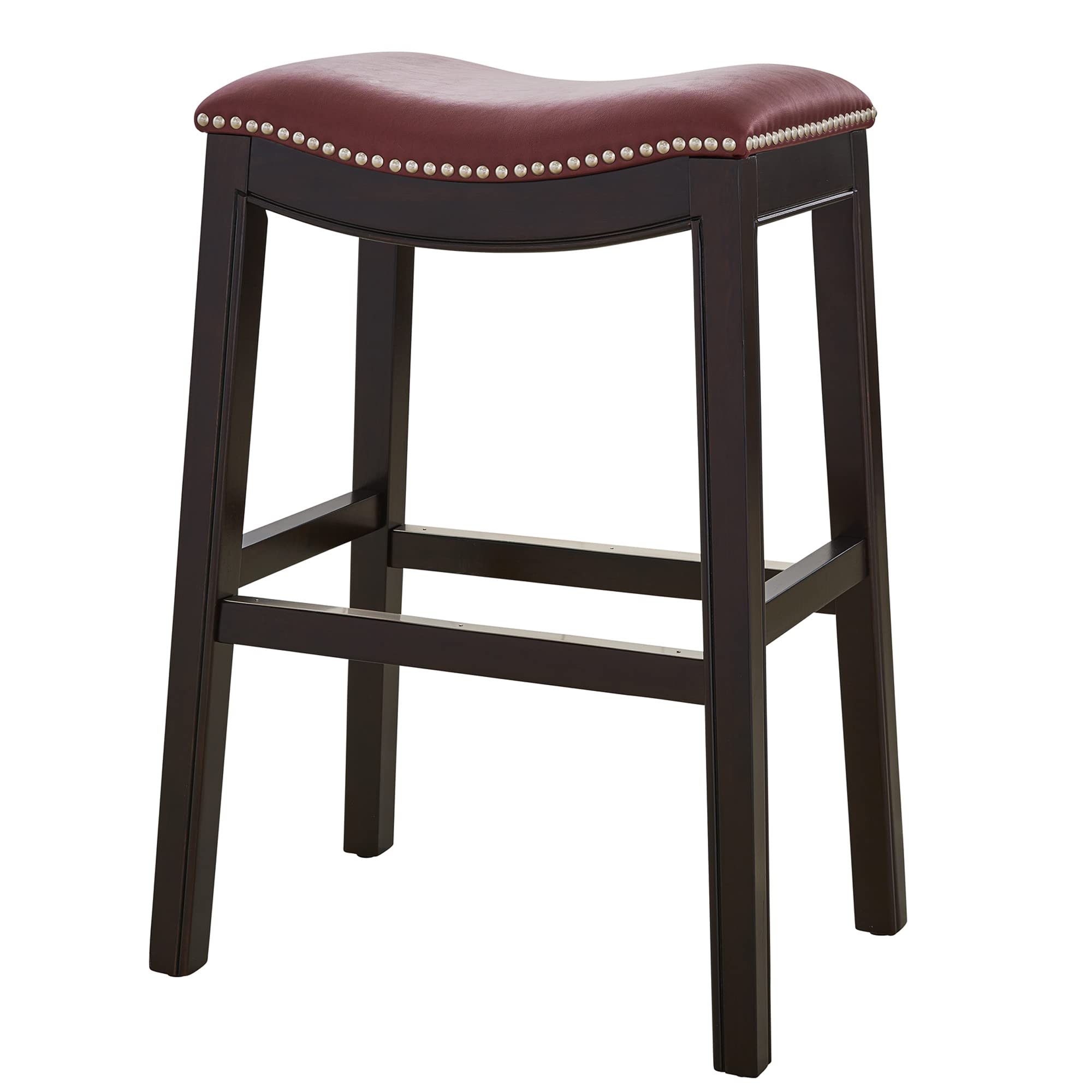 Barstool New Ridge Home Goods Julian 25 Em Couro Sintético Vermelho