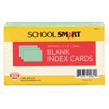 Cartão De Índice School Smart Blank Plain 3x5" Verde (pacote Com 100)