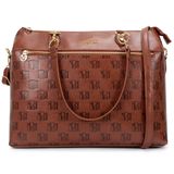 Bolsa Badgley Mischka Madalyn Vegan Leather Travel Tote Tan