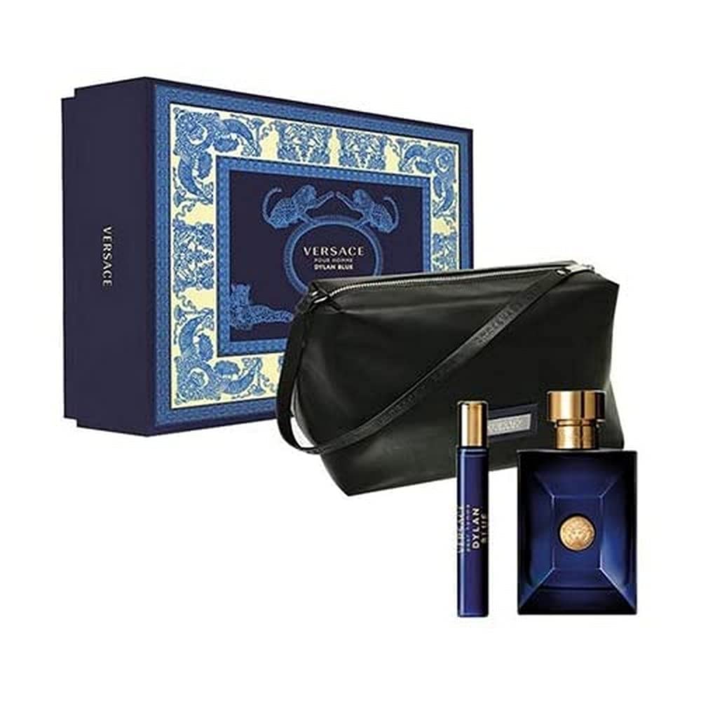 Conjunto De Perfumes Versace Dylan Blue Para Homens Com Edt 100ml + Mini 10ml