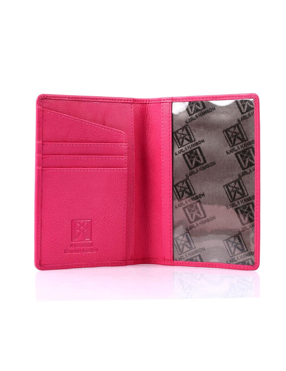 Carteira De Passaporte De Viagem Karla Hanson Em Couro Com Bloqueio De Rfid