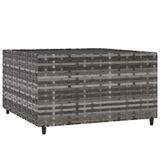 Mesa De Café Para Pátio Vidaxl Cinza Quadrada Com Tampo De Vidro Temperado