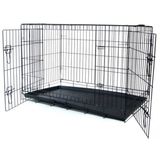 Dog Crate Yml Heavy Duty, 2 Portas, 24 Polegadas, Preta