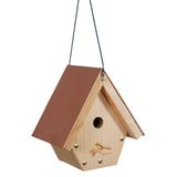 Bird House Woodlink Wren House Cedar Com Telhado De Cobre
