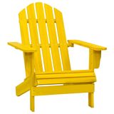 Cadeira Patio Adirondack Vidaxl Solid Fir Wood Com Acabamento Amarelo