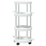 Carrinho De Limpeza Vidaxl Professional Em Alumínio Prateado/branco