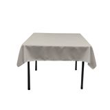 Toalha De Mesa La Linen Poliéster Poplin Quadrada 132x132cm Cinza