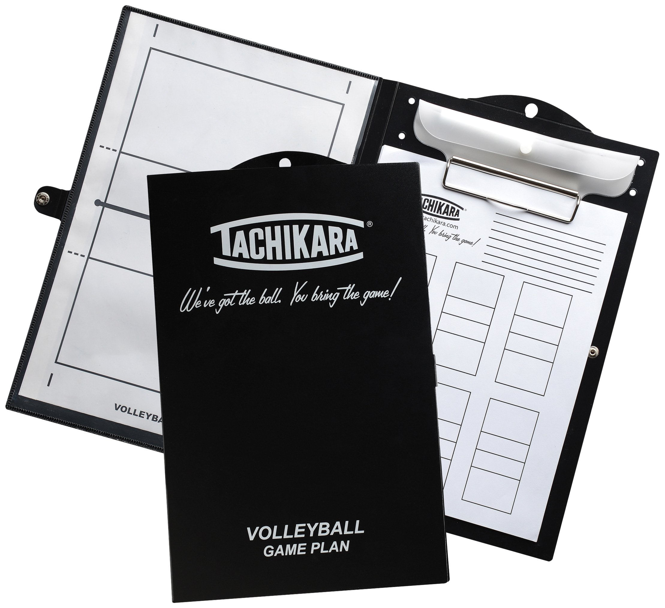 Prancheta De Voleibol Tachikara Game Plan Dry Erase Preto/branco