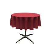 Toalha De Mesa La Linen Poliéster Poplin Redonda 148cm Cranberry