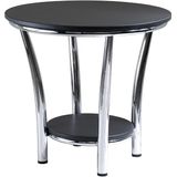 Mesa Ocasional Winsome Wood Maya Black/metal 60cm