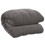 Cobertor Pesado Vidaxl Cinza Poliéster Escovado Macio 11kg