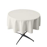 Toalha De Mesa La Linen Poliéster Poplin Redonda 148cm Branca