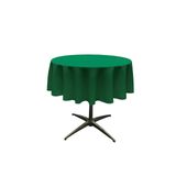 Toalha De Mesa La Linen Poliéster Poplin Redonda 130cm Verde