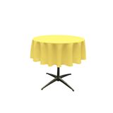 Toalha De Mesa La Linen Poliéster Poplin 51cm Redonda Amarela