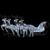 Decoração De Natal Vidaxl Glowing Reindeer &amp; Sleigh Com 100 Led