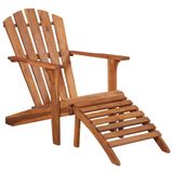 Espreguiçadeira Patio Adirondack Vidaxl Em Madeira Maciça De Acácia
