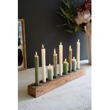 Candelabro Kalalou Nmcc1354 Madeira Reciclada Para Nove Cones
