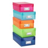 Caixas Organizadoras Whitmor Plastic, Conjunto De 5 Cores Variadas