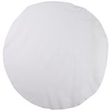 Toalha De Mesa La Linen Poliéster Poplin 130cm Redonda Branca