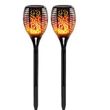 Pacote De 2 Lâmpadas Solares Wbm Smart Atualizadas Com Flickering Flames