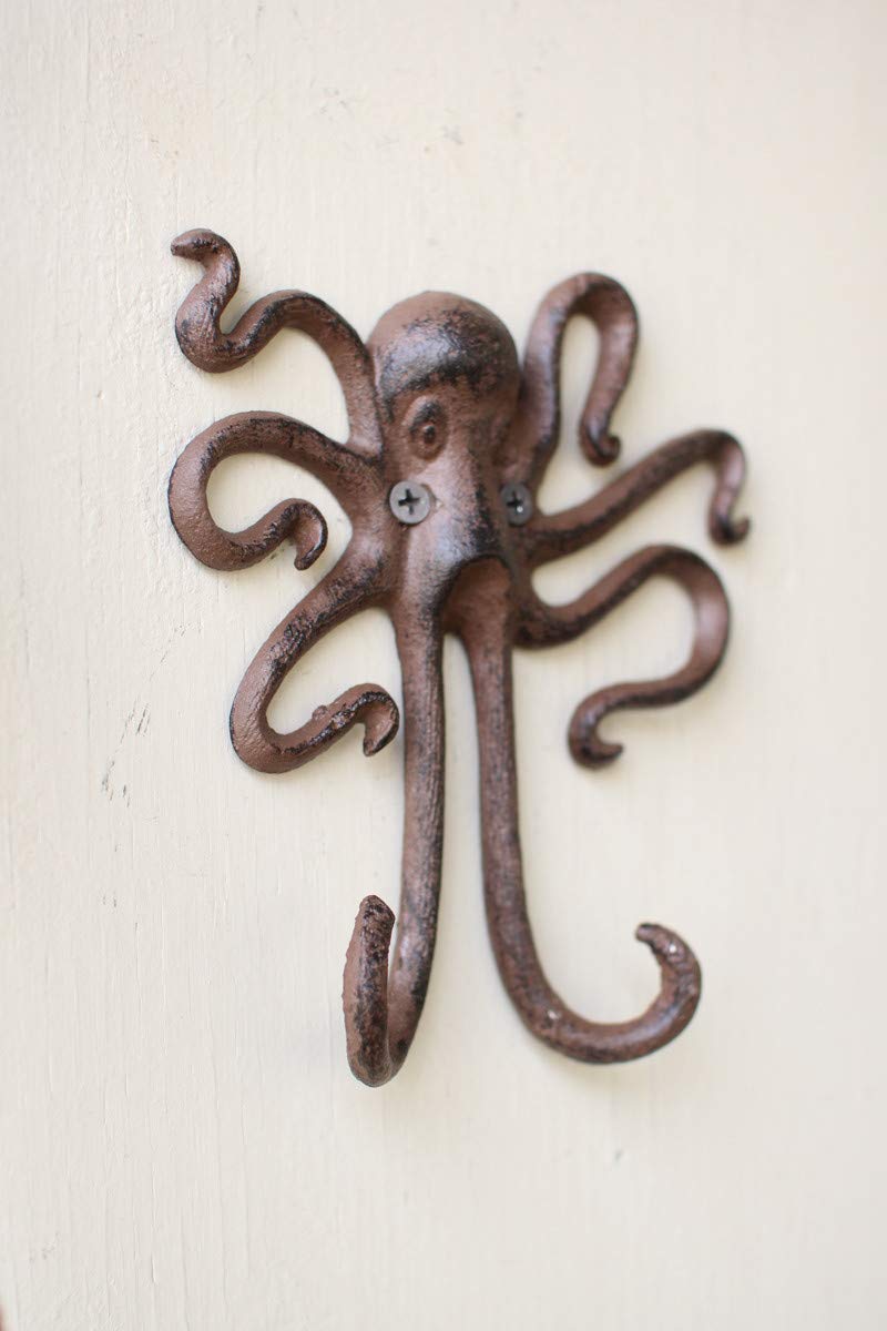 Coat Hook Kalalou Cast Iron Octopus Wall 14 Cm X 15 Cm