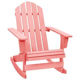 Cadeira De Balanço Garden Adirondack Vidaxl Rosa Maciça Em Madeira De Abeto