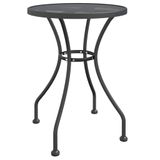 Mesa De Pátio Vidaxl Antracite Ø60x72cm Em Malha Metálica Expandida