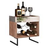 Adega Decorativa Winne Industrial 6 Garrafas Espelhada Demolição - Desk Design