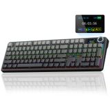Teclado Mecânico Sem Fio Aula F108 Pro Com Bateria De 8000mah