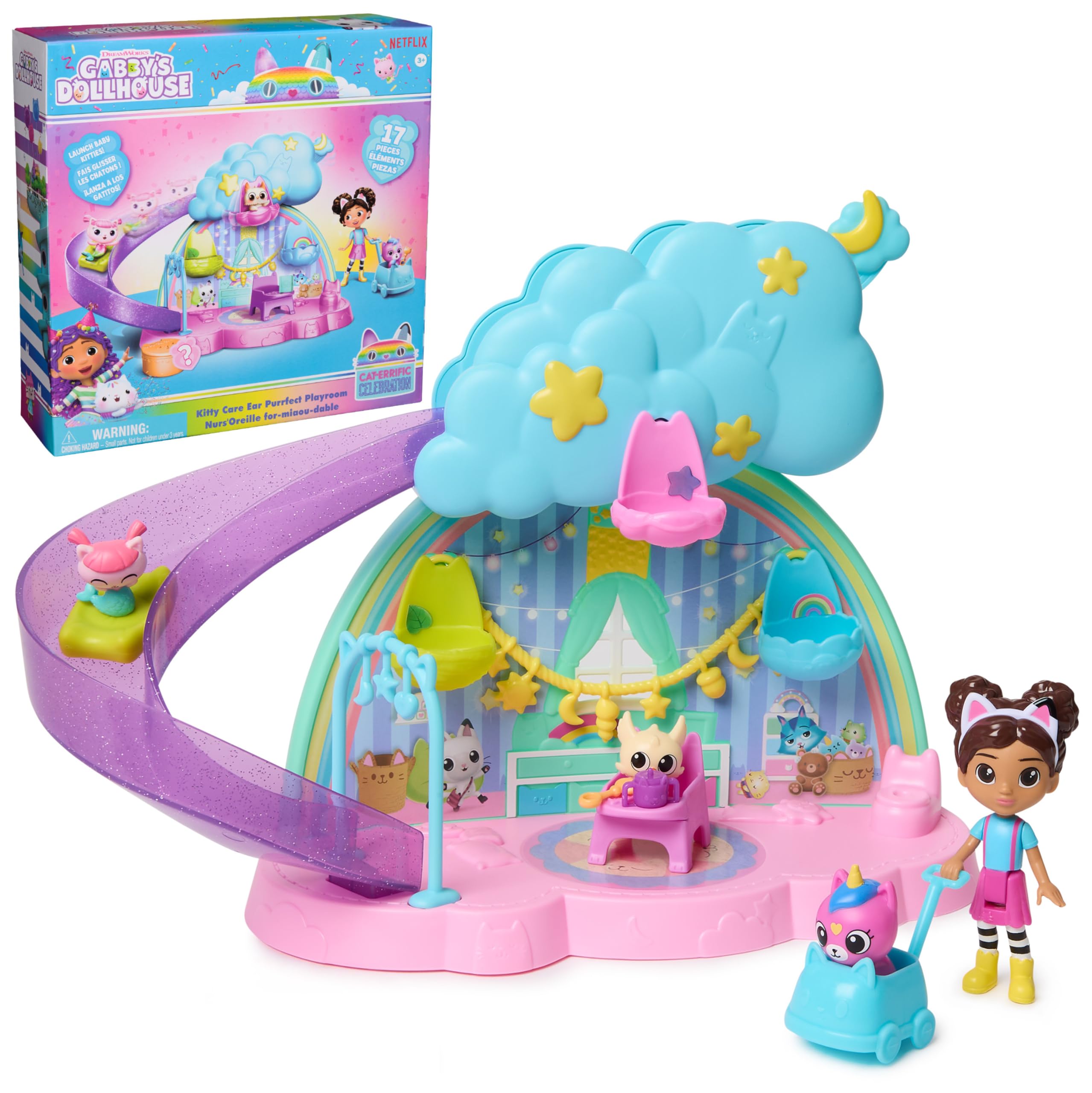 Playset Gabby's Dollhouse Kitty Care Ear Purrfect Playroom