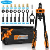 Ferramenta Rivet Nuts Hardell Rivet Nut Gun Com 100 Unidades De Porcas De Rebite