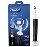 Escova De Dentes Elétrica Oral-b Pro 500 Recarregável Preta
