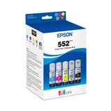 Pacote Combinado De Garrafas De Tinta Epson 552 Ecotank T552920-s 5 Cores