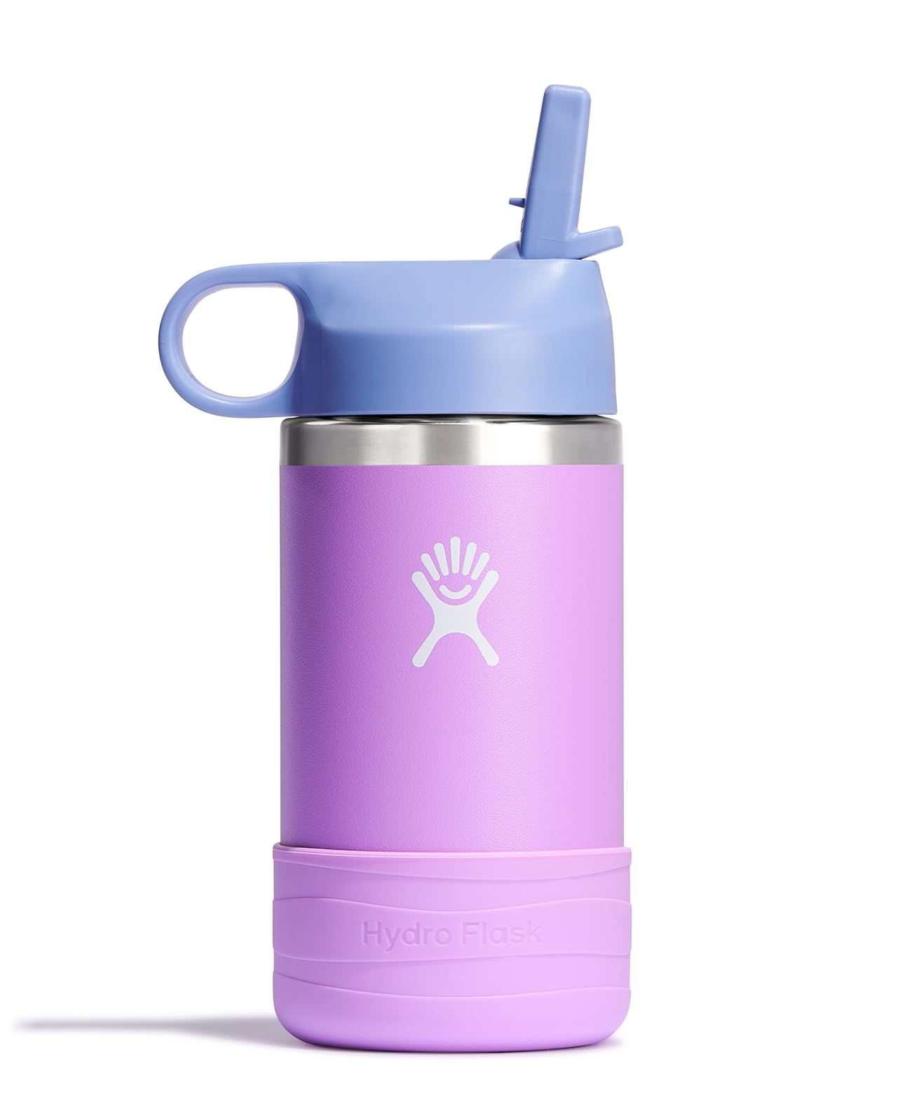 Garrafa De Água Hydro Flask Kids 350 Ml De Boca Larga Com Tampa De Palha