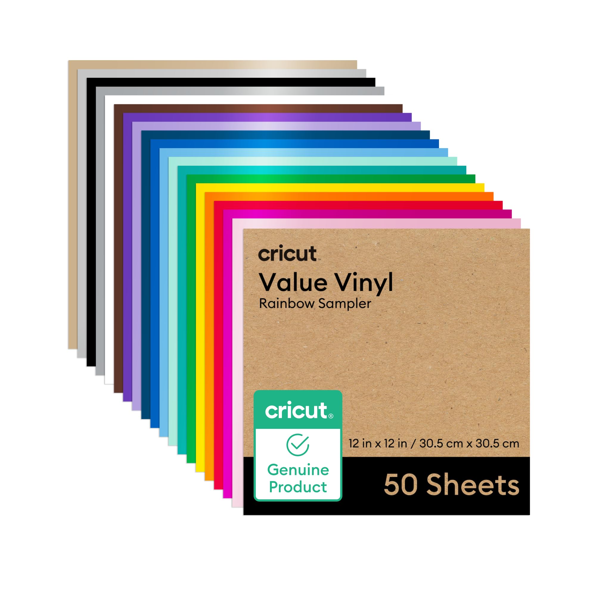 Vinil Permanente Cricut Value Rainbow Sampler 50 Pés