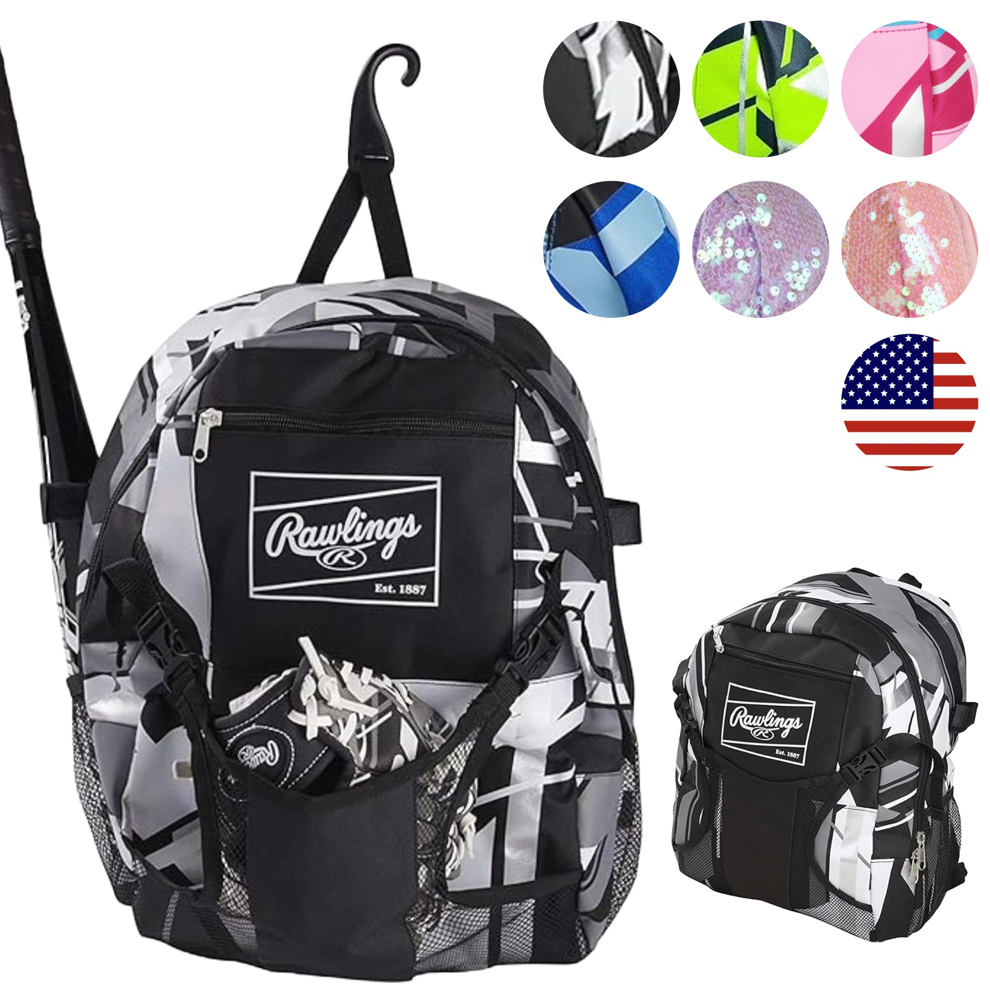 Mochila E Bolsa De Equipamentos Rawlings Remix T-ball &amp; Youth Black