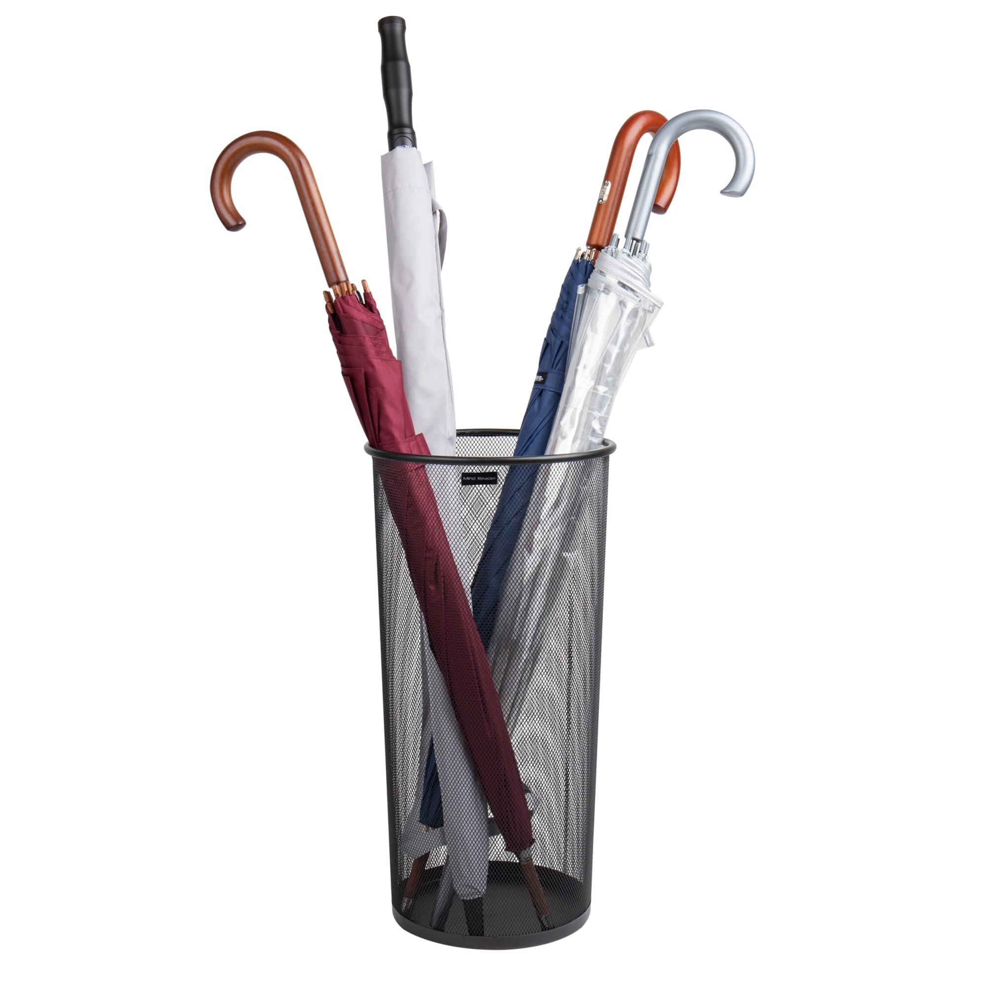 Umbrella Stand Mind Reader Black Metal Mesh 10,25x10,25x19,5 Cm
