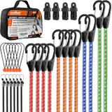 Cordas Elásticas Horusdy Premium De 28 Peças Com Ganchos De 25 A 120 Cm