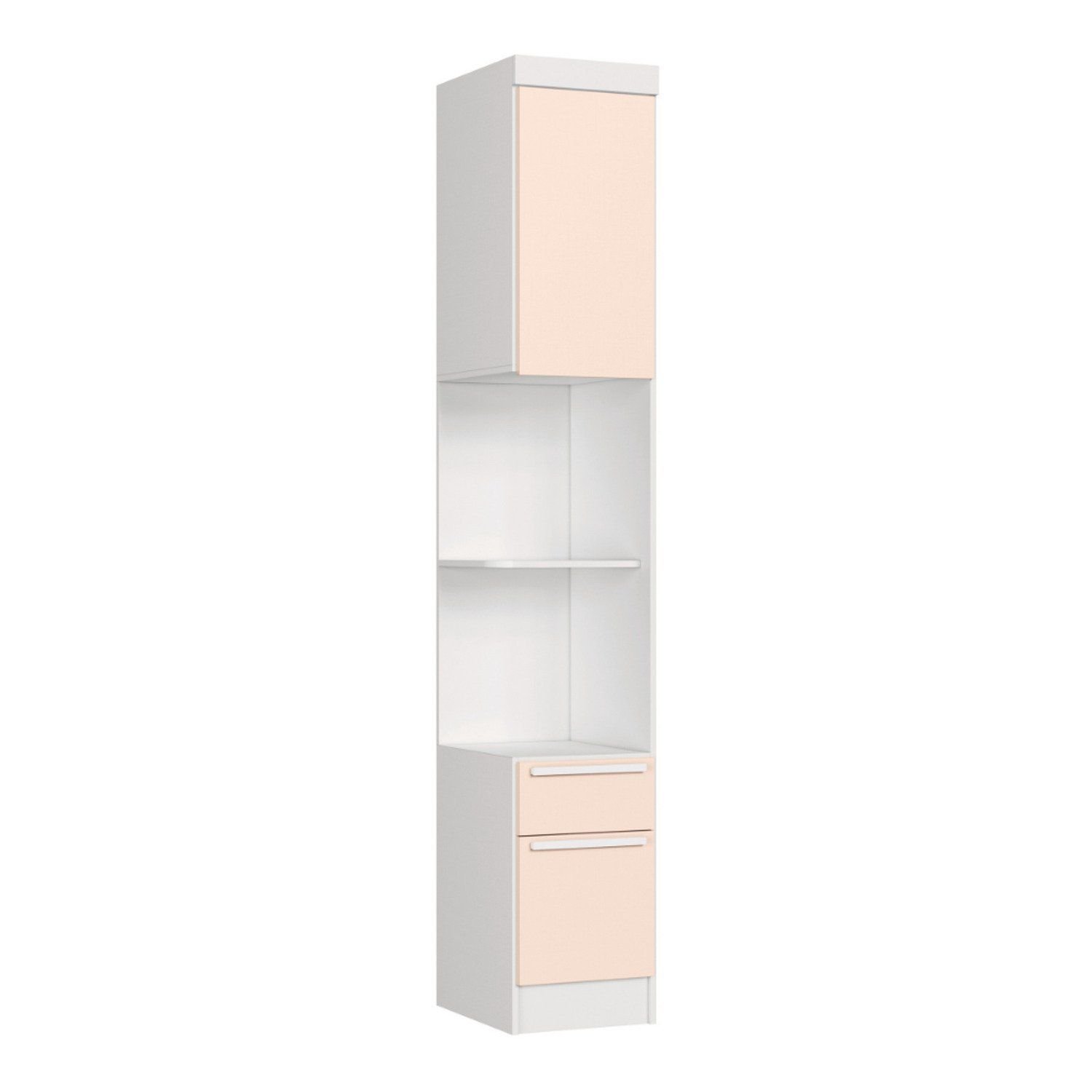 Módulo Mesa De Cabeceira 2 Portas Infinity Branco Line/ Blush