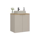 Gabinete Para Banheiro Com Cuba Nature Panna/carvalho