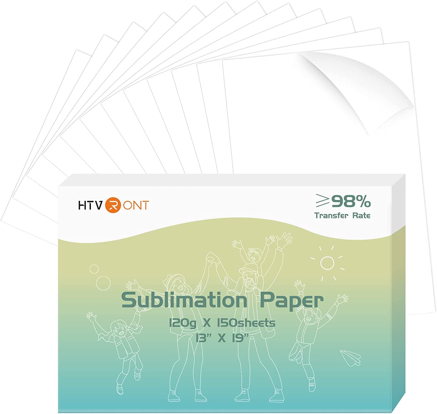 Papel De Sublimação Htvront 13x19 Polegadas - 150 Folhas 120g