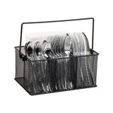 Porta-utensílios Mind Reader Metal Mesh 25,4 X 17,78 X 12,07 Cm Preto