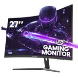 Monitor Crua 27 Curved Gaming 180 Hz Fhd 1080p Va 1500r