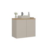 Gabinete Para Banheiro Com Cuba Nature Panna/carvalho